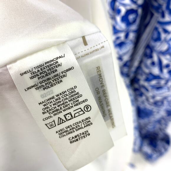 Ann Taylor Maxi Dress Womens Size Small Halter Neckline Blue White Floral Print - Picture 6 of 6